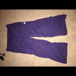 cropped purple lululemon joggers